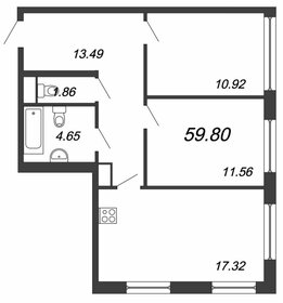 68,7 м², 2-комнатные апартаменты 18 425 000 ₽ - изображение 96