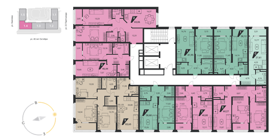 65,1 м², 2-комнатная квартира 8 072 400 ₽ - изображение 18