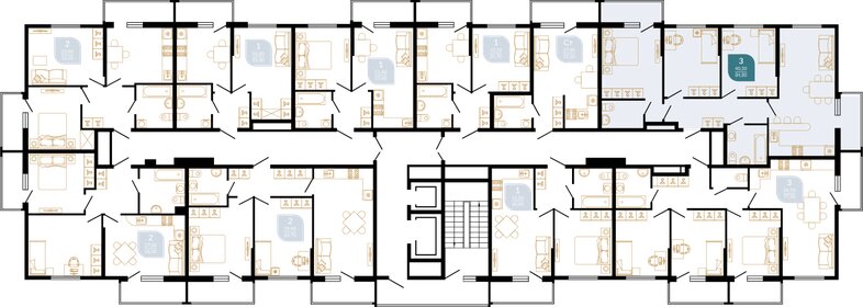 92 м², 3-комнатная квартира 13 300 000 ₽ - изображение 59