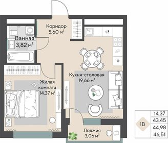 45,1 м², 1-комнатная квартира 7 032 000 ₽ - изображение 39