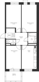 74 м², 3-комнатная квартира 11 300 000 ₽ - изображение 84