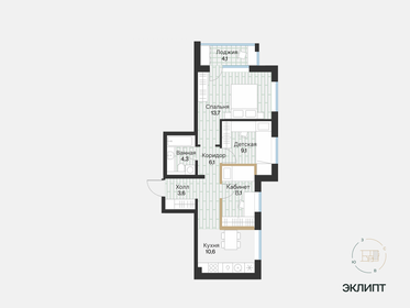 57,8 м², 2-комнатная квартира 6 810 000 ₽ - изображение 32