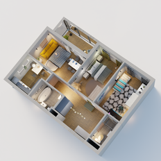 Квартира 65,8 м², студия - изображение 5