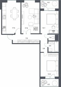 Квартира 83,1 м², 3-комнатная - изображение 1