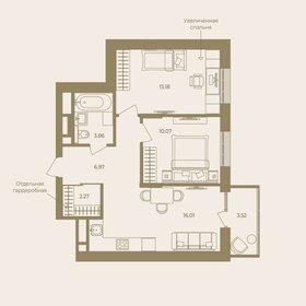 Квартира 55,6 м², 2-комнатная - изображение 1