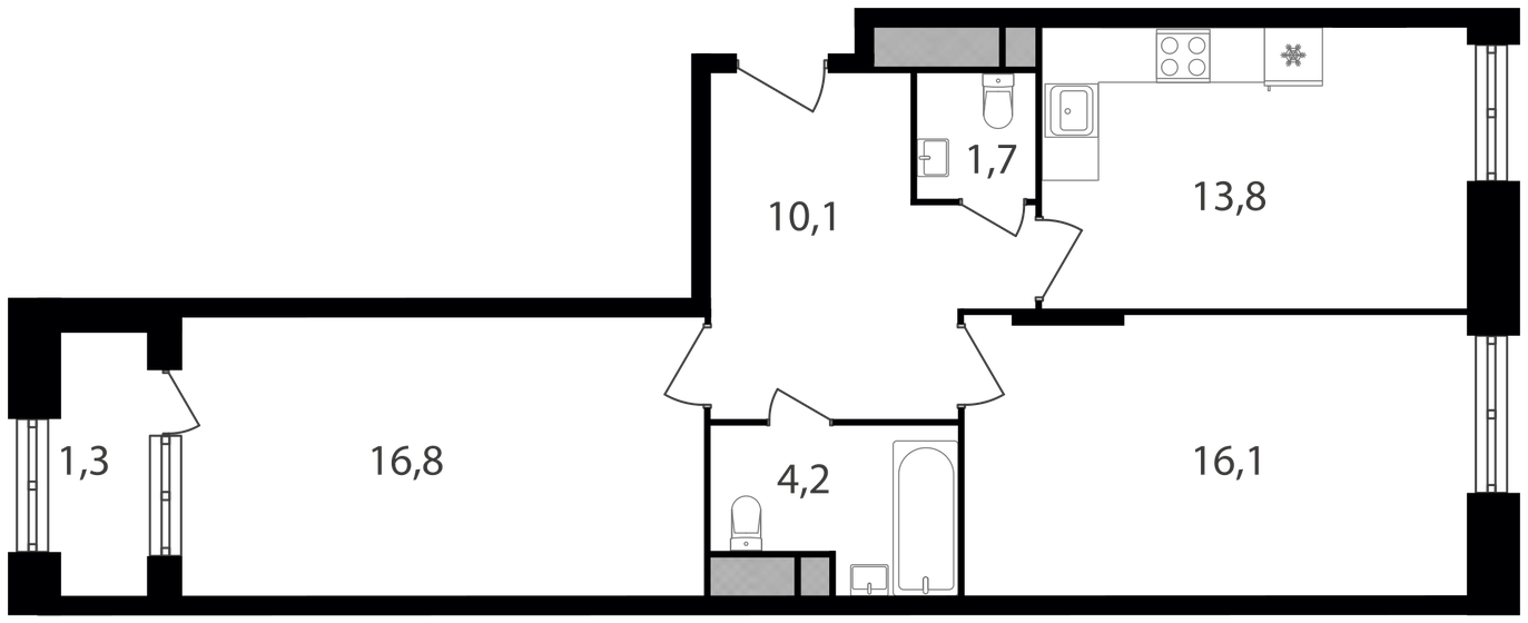 64 м², 2-комнатная квартира 18 150 400 ₽ - изображение 1