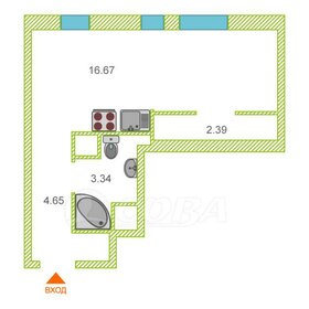 Квартира 27,6 м², студия - изображение 1