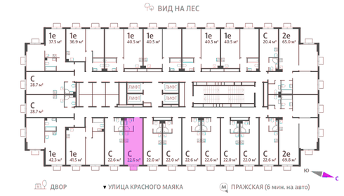 22,6 м², квартира-студия 8 384 441 ₽ - изображение 33