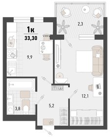 33,3 м², 1-комнатная квартира 9 440 550 ₽ - изображение 8