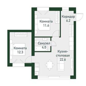 56,8 м², 2-комнатная квартира 6 872 800 ₽ - изображение 9