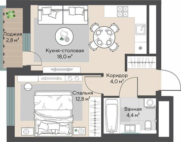 39,3 м², 1-комнатная квартира 7 467 000 ₽ - изображение 29