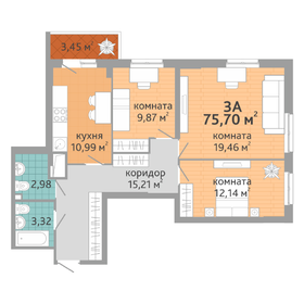 81 м², 3-комнатная квартира 8 050 000 ₽ - изображение 11