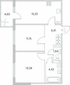 Квартира 54 м², 2-комнатная - изображение 1