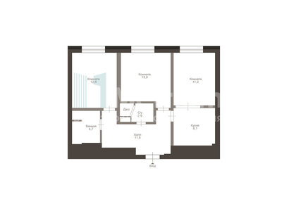 Квартира 69 м², 3-комнатные - изображение 1