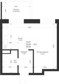 35,4 м², квартира-студия 6 582 540 ₽ - изображение 95