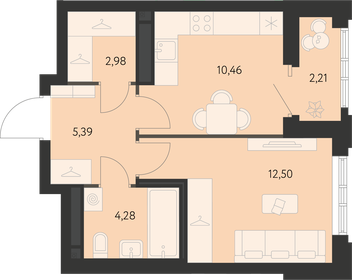 Квартира 36,9 м², 1-комнатная - изображение 1