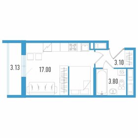 26 м², квартира-студия 3 950 000 ₽ - изображение 58