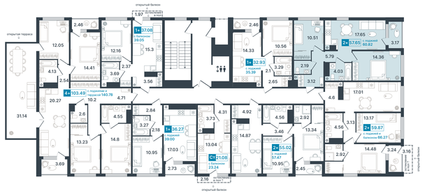 57,7 м², 2-комнатная квартира 9 190 000 ₽ - изображение 10