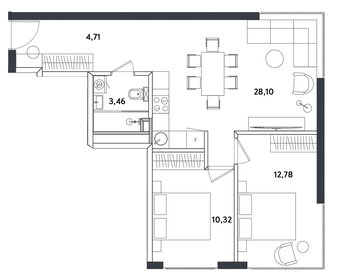 Квартира 60,6 м², 3-комнатные - изображение 1