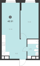 46,2 м², 1-комнатная квартира 7 303 887 ₽ - изображение 8