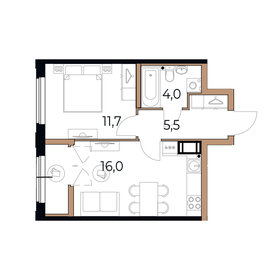 40,8 м², 1-комнатная квартира 3 398 420 ₽ - изображение 46