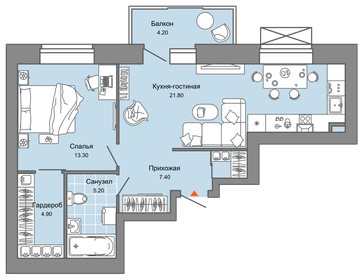 57 м², 2-комнатная квартира 8 561 326 ₽ - изображение 29