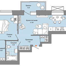 Квартира 54 м², 2-комнатная - изображение 2