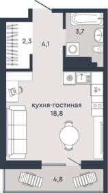 31,3 м², квартира-студия 4 866 964 ₽ - изображение 10