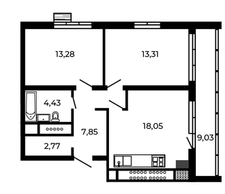 64,2 м², 2-комнатная квартира 11 556 000 ₽ - изображение 101