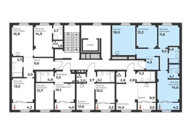 143 м², 5-комнатная квартира 13 200 000 ₽ - изображение 73