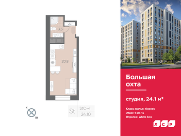 24,4 м², квартира-студия 6 866 160 ₽ - изображение 75