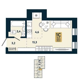 19 м², квартира-студия 2 381 000 ₽ - изображение 97