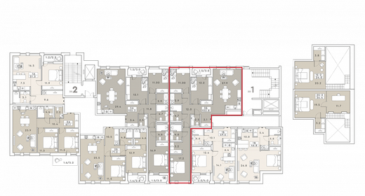 98,8 м², 2-комнатная квартира 28 160 850 ₽ - изображение 25