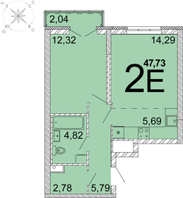 46,5 м², 1-комнатная квартира 7 163 907 ₽ - изображение 14