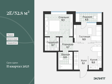 Квартира 50,5 м², 1-комнатная - изображение 1