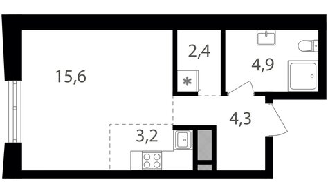 19,4 м², апартаменты-студия 8 700 000 ₽ - изображение 138