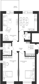 85,3 м², 3-комнатная квартира 10 064 220 ₽ - изображение 57