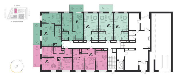 44,3 м², 1-комнатная квартира 8 400 000 ₽ - изображение 40