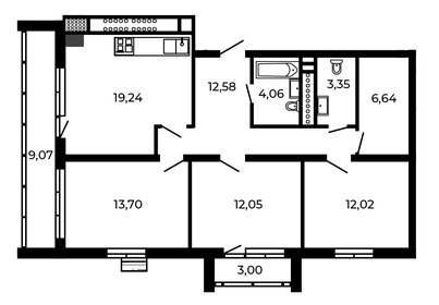 88,1 м², 3-комнатная квартира 13 592 612 ₽ - изображение 28