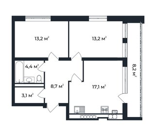 58,5 м², 2-комнатная квартира 6 750 000 ₽ - изображение 36