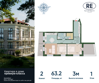 61,2 м², 2-комнатные апартаменты 38 000 048 ₽ - изображение 25