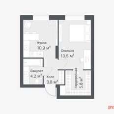 Квартира 38,2 м², 1-комнатная - изображение 4