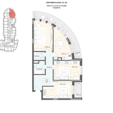 Квартира 115,5 м², 3-комнатные - изображение 3