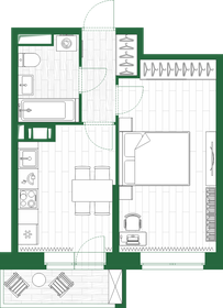 34,5 м², 2-комнатная квартира 6 500 000 ₽ - изображение 103