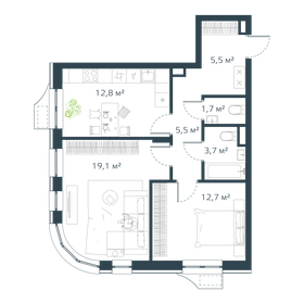 58,3 м², 2-комнатная квартира 11 171 130 ₽ - изображение 16