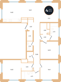 Квартира 145,9 м², 4-комнатная - изображение 1