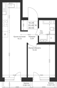 55,5 м², 2-комнатная квартира 6 700 000 ₽ - изображение 38