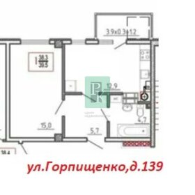 Квартира 38,3 м², 1-комнатная - изображение 1