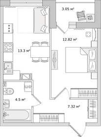 39,1 м², 1-комнатная квартира 11 770 000 ₽ - изображение 75