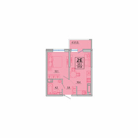 Квартира 37,8 м², 1-комнатная - изображение 1